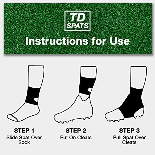 TD Spats Football Cover Covers - עטיפות פרימיום לסוליות | לכדורגל, כדורגל, הוקי שדה או דשא